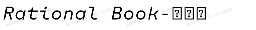 Rational Book字体转换 Rational Book字体转换